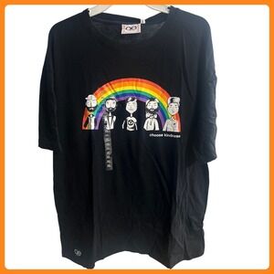 New Queer Eye LGBTQ Black‎ Rainbow Graphic Tee Choose Kindness Fab Five Shirt XL